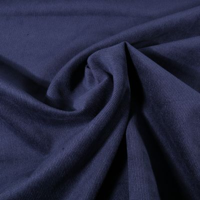Tissu Velours milleraies uni Bleu marine - Par 10 cm