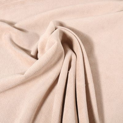 Tissu Velours milleraies uni Beige sable - Par 10 cm