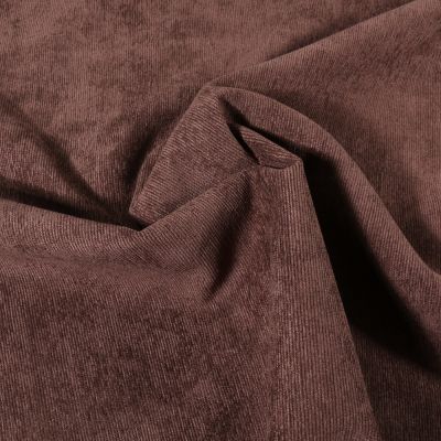 Tissu Velours milleraies uni Marron chocolat - Par 10 cm