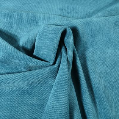 Tissu Velours milleraies uni Bleu pétrole - Par 10 cm