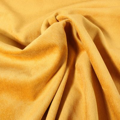 Tissu Velours milleraies uni Moutarde - Par 10 cm