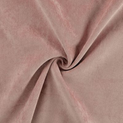 Tissu Velours milleraies uni Rose poudré - Par 10 cm