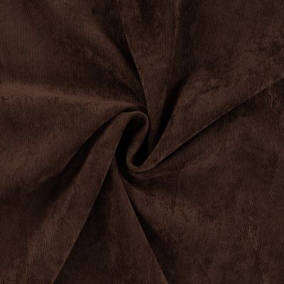 Tissu Velours milleraies uni Marron foncé - Par 10 cm