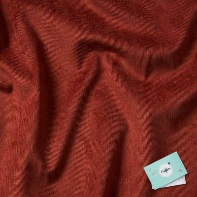 Tissu Velours milleraies Craftine Box Rusty Velvet Brique - Par 10 cm