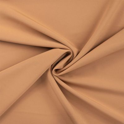 Tissu Sergé extensible uni Camel - Par 10 cm