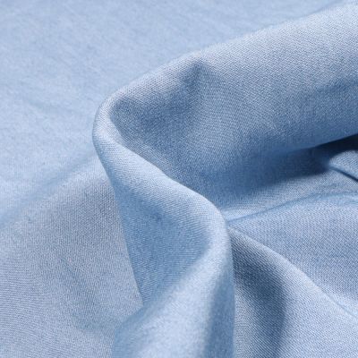 Tissu Chambray Viscose uni Bleu clair - Par 10 cm