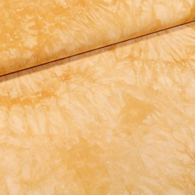 Tissu Viscose texturé Tye and dye sur fond Jaune - Par 10 cm