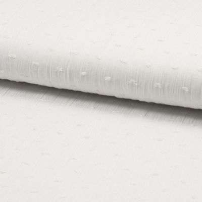 Tissu Plumetis Crépon de viscose Blanc - Par 10 cm
