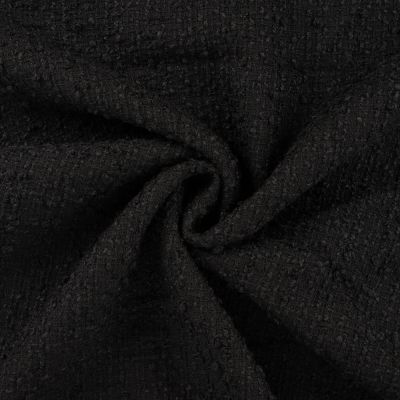 Tissu Bouclette Coco uni Noir - Par 10 cm