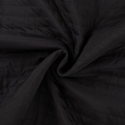 Tissu Coupe-Vent Matelassé uni Noir - Par 10 cm