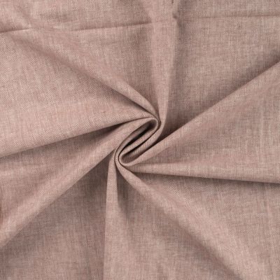 Tissu Lin Coton Chevrons chiné Marron clair - Par 10 cm