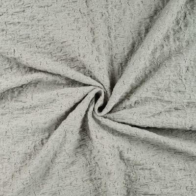 Tissu Maille Coton gaufré uni Vert kaki clair - Par 10 cm