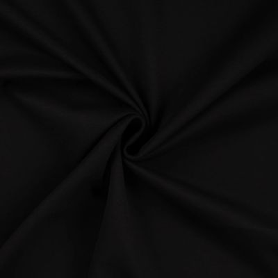 Tissu Jersey Scuba aspect Modal uni Noir - Par 10 cm