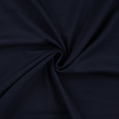 Tissu Jersey Scuba aspect Modal uni Bleu marine - Par 10 cm