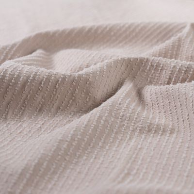 Tissu Coton Jacquard twill uni Beige - Par 10 cm