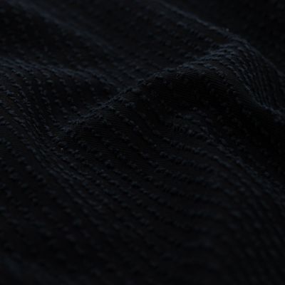 Tissu Coton Jacquard twill uni Noir - Par 10 cm