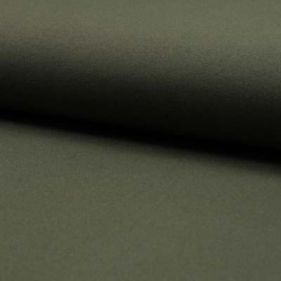 Tissu Bengaline Viscose stretch uni Vert kaki - Par 10 cm