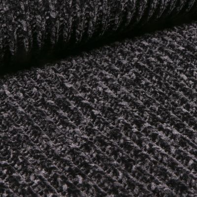 Tissu Maille lourde chenille Noir - Par 10 cm