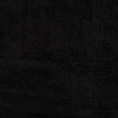 Tissu Velours côtelé lavé uni Noir - Par 10 cm