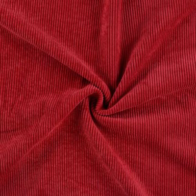 Tissu Velours côtelé lavé uni Rouge - Par 10 cm