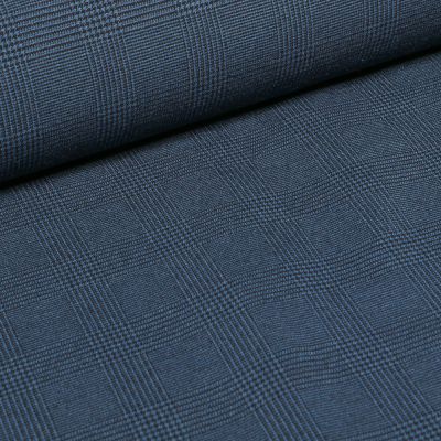 Tissu Bengaline Ecossais sur fond Bleu - Par 10 cm
