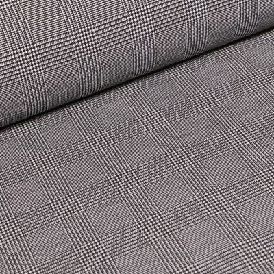Tissu Bengaline Ecossais sur fond Blanc - Par 10 cm
