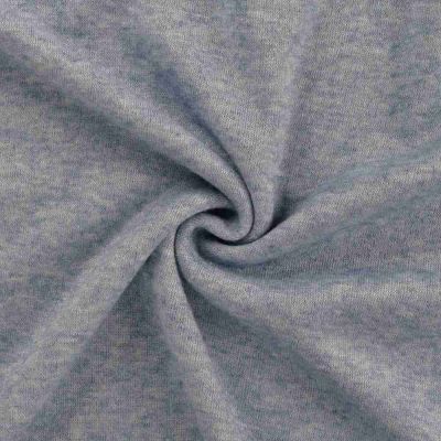 Tissu Maille Viscose lourde Maelis uni  Bleu chiné - Par 10 cm
