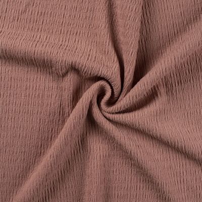 Tissu Jersey Smock uni Rose nude - Par 10 cm