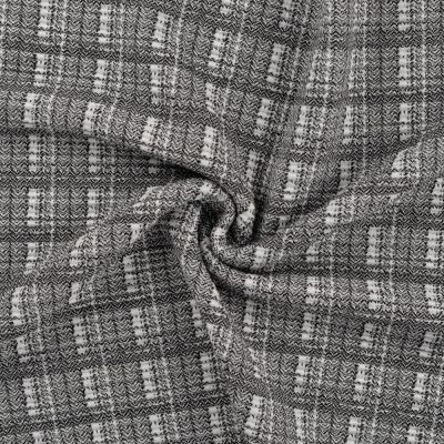 Tissu Jersey Jacquard côtelé Heavy filia sur fond Gris - Par 10 cm