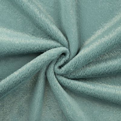 Tissu Fausse fourrure long poils lurex Vert menthe - Par 10 cm