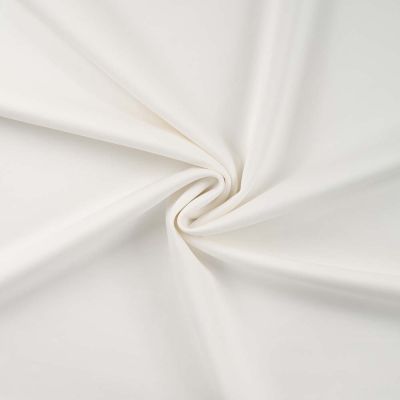 Tissu Jersey Scuba uni Blanc cassé - Par 10 cm