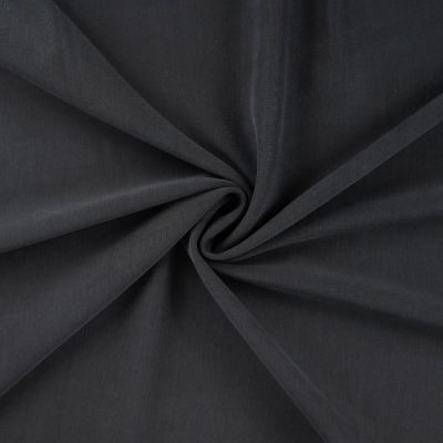 Tissu Jersey Modal satiné uni Noir - Par 10 cm