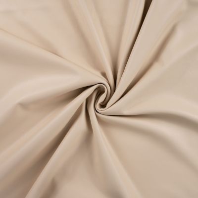 Tissu Simili Cuir Britney Stretch envers minky uni Beige sable - Par 10 cm