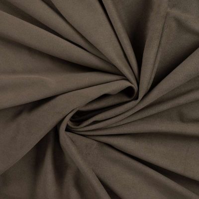 Tissu Suédine extensible Siena aspect daim uni  Vert kaki - Par 10 cm