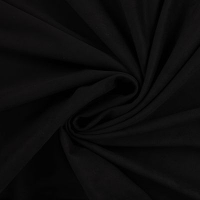 Tissu Suédine extensible Siena aspect daim uni  Noir - Par 10 cm