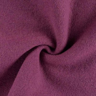 Tissu Laine bouillie  Isolde uni Mauve - Par 10 cm