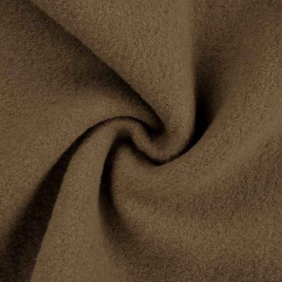 Tissu Laine bouillie  Isolde uni Vert kaki - Par 10 cm