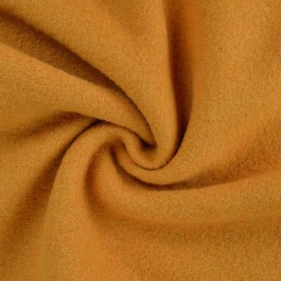 Tissu Laine bouillie  Isolde uni Jaune moutarde - Par 10 cm