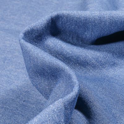 Tissu Jean léger 6 oz uni Bleu clair - Par 10 cm