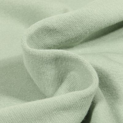 Tissu Jersey Bord côte uni Vert d&#039;eau - Par 10 cm