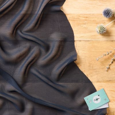 Tissu Voile Craftine Box Nuit Etoilée Bleu marine - Par 10 cm