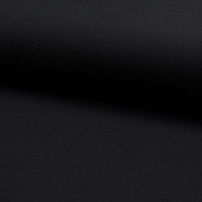 Tissu Jersey Piqué de coton spécial Polo Noir - Par 10 cm