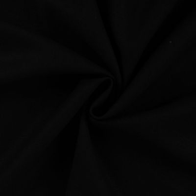 Tissu Viscose Lin Jimmy uni Noir - Par 10 cm