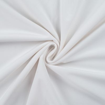Tissu Velours ras d&#039;habillement uni Blanc - Par 10 cm