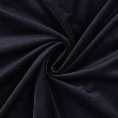 Tissu Velours ras d&#039;habillement uni Noir - Par 10 cm