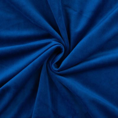 Tissu Velours ras d&#039;habillement uni Bleu roi - Par 10 cm