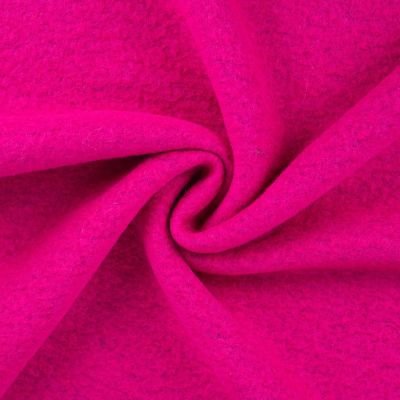 Tissu Laine bouillie uni Rose fuchsia - Par 10 cm