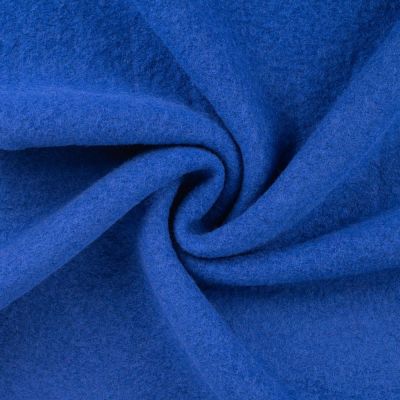 Tissu Laine bouillie uni Bleu roi - Par 10 cm