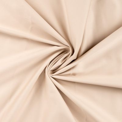 Tissu Coton satiné uni Beige sable - Par 10 cm