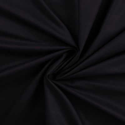 Tissu Coton satiné uni Noir - Par 10 cm